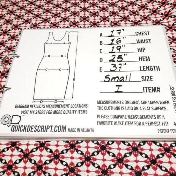 Amadi Empire Sleeveless Dress Red & White – Geometric Floral Pattern - Picture 3 of 12